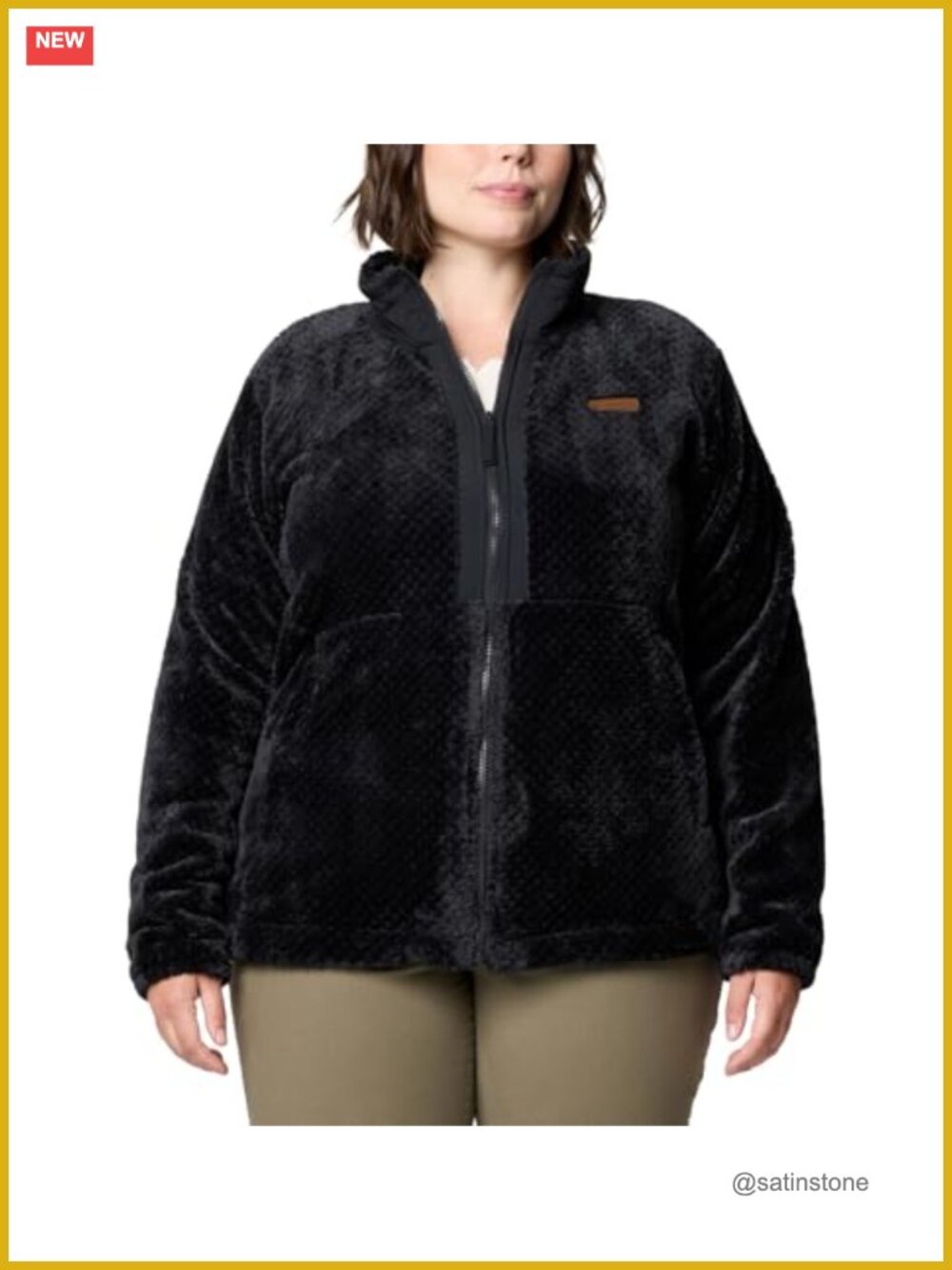 Women's Full-Zip Fleece Jacket with Stand-Up Collar - Regular Fit